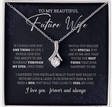 To My Future Wife Necklace, Birthday Valentine Jewelry Gift for Girlfriend