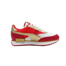PUMA Future Rider Glitz Lace Up Youth Girls Red Sneakers Casual Shoes 384752-01