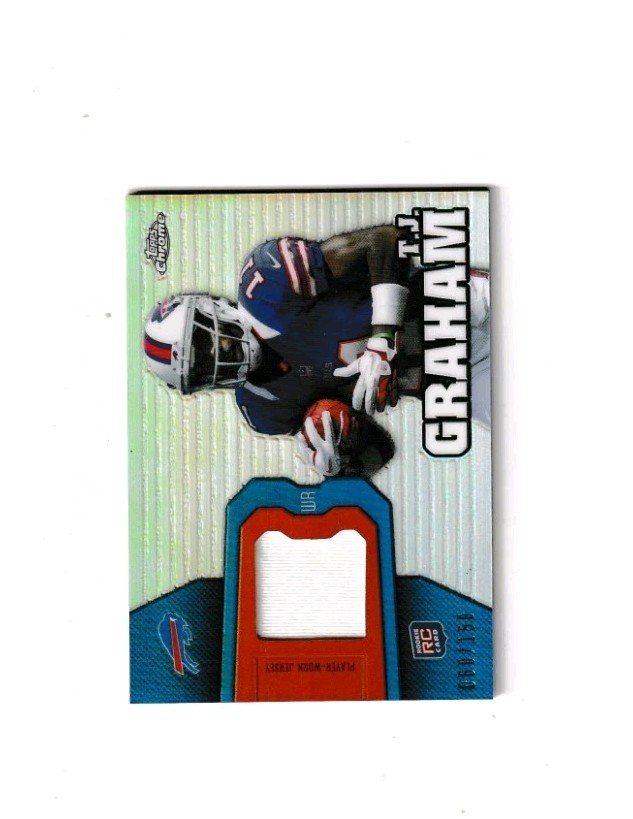 2012 Topps Chrome TJ Graham RC Refractor Game Used Jersey Card NM+ Combined Ship