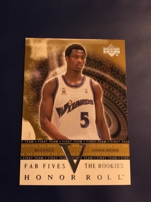 2001-2002 Upper Deck # F5-R5 KWAME BROWN Rookie Honor Roll The Rookies