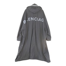 BALENCIAGA Reflective Opera Rain Coat Long Silver 505144 TYD04 Used 5ed4992f8401
