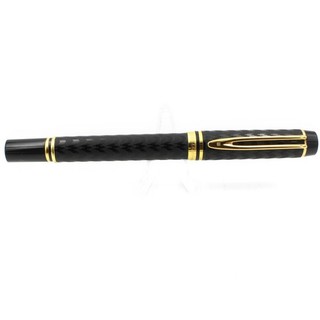 Waterman 100 Opera Black Resin Guilloche 18K Gold Nib Fountain Pen #X973 4
