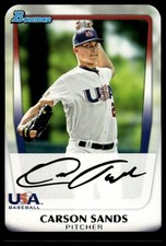 2011 Bowman Draft Picks & Prospects Carson Sands #BDPP105 Prospects