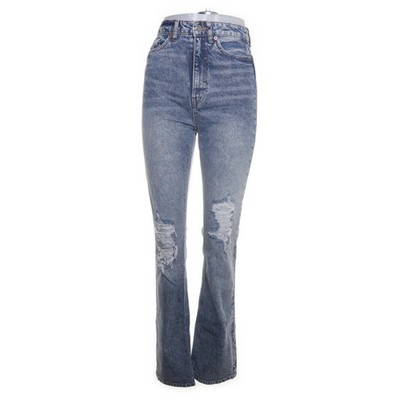 H&M, Jeans, Größe: 34, Blau, Baumwolle, Einfarbig, Denim, Damen #Dsz