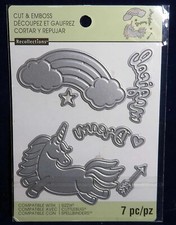 Recollections Cut And Emboss 542689 Unicorn 7 Cutting Dies NEW