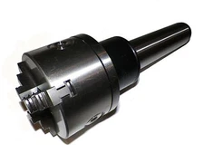 Z LIVE CENTER 4" 3 Jaw Lathe Chuck MT2 Shank (ROTATING Triple Ball Bearing)