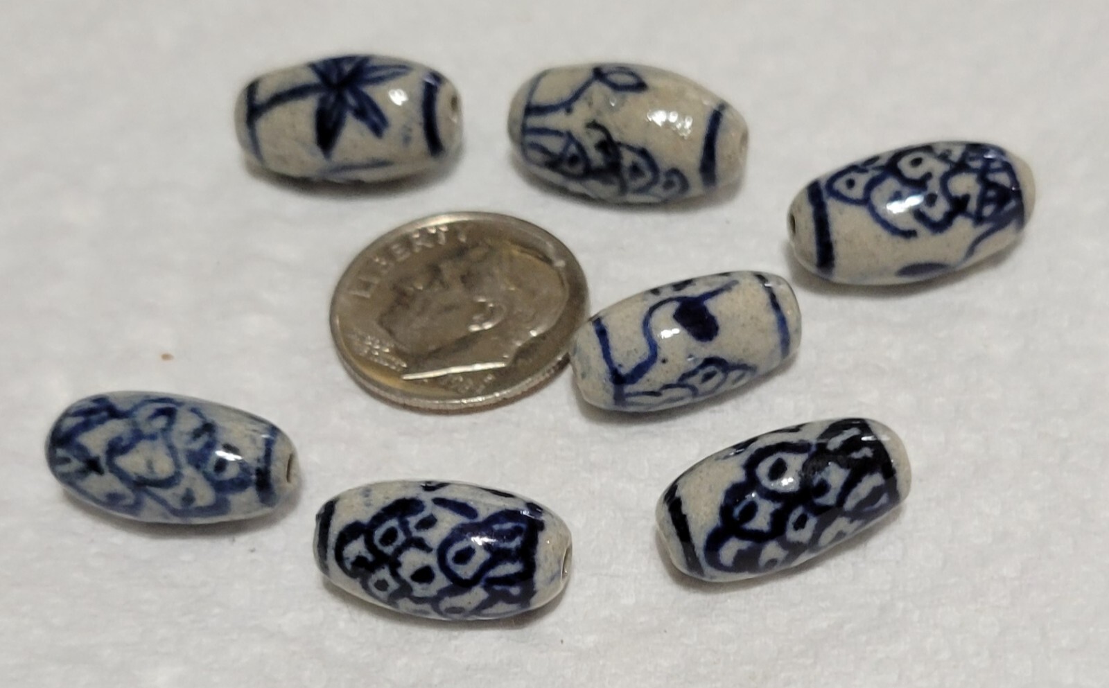 J181 16mm porcelain oval beads. will combine to save on shipping eBay