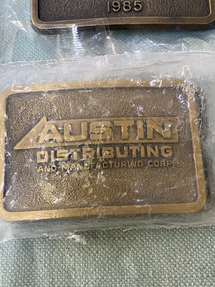 Vintage Austin Distributing Manufacturing Corp Brass Belt Buckle 1980’s New NOS View 6