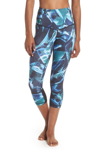 Zella Hatha High Waist Crop Leggings w 