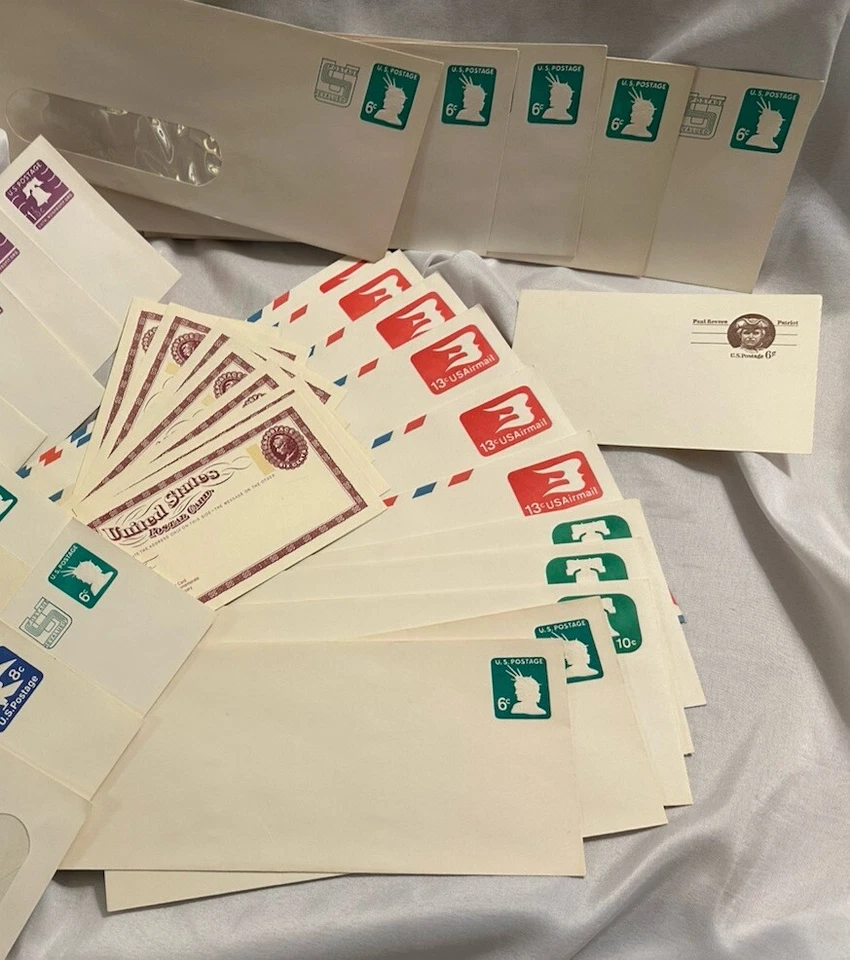 US Stamped Envelopes Postcard Stationary Lot, Air 1, 3, 6, 8 Cent VINTAGE - Image 4 of 4
