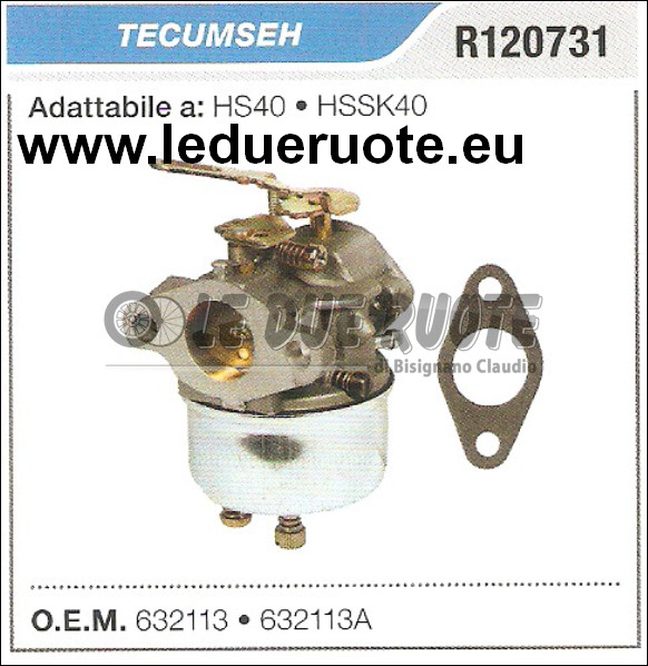 OFFERTA Carburatore Tecumseh 632113A - Spazzaneve HS40 HSSK40