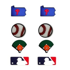 MLB Philadelphia Phillies Baseball Team For Crocs Shoe Charms Jibbitz - 8 Pieces