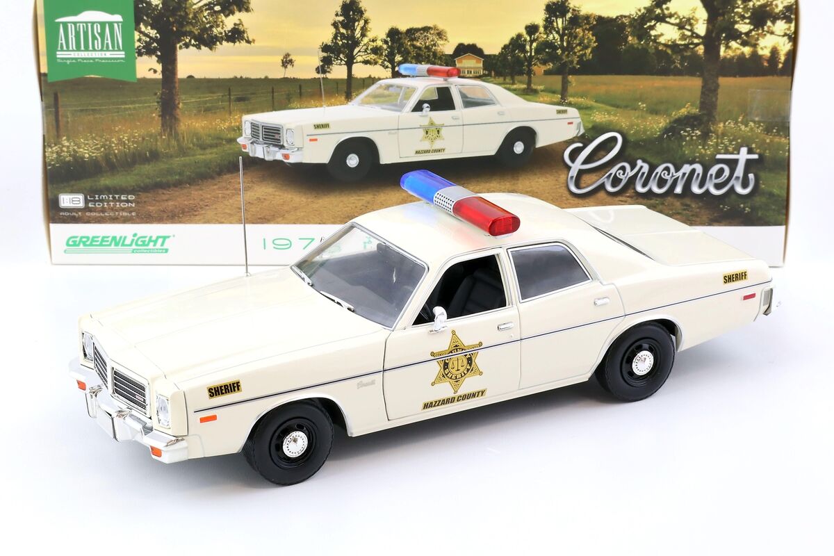 1:18 Greenlight 1975 Dodge Coronet Hazzard Country Sheriff 1:18 Greenlight 1975 Dodge Coronet Hazzard Country Sheriff