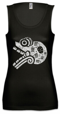Aztec Skull Damen Tank Top Aztecs Empire Tattoo American Indians Tribe Symbol