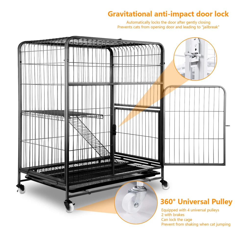 2层狗窝宠物箱猫笼室内猫DIY猫外壳金属围栏 — 第 4/4 张图片