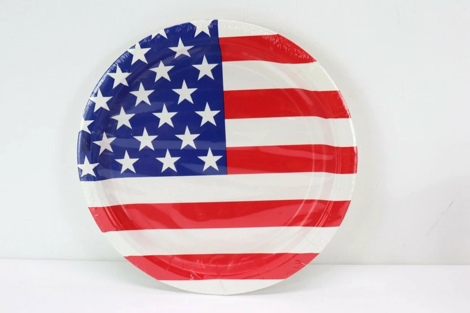 Patriótico Julio 4 Estrellas Rayas Bandera Independencia Copas Platos Fiesta EE. UU. NUEVO Sellado Foto 2 de 4