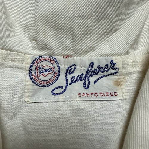 Vtg WWII Seafarer Sanforized Sailor Shirt Cracker Jack Uniform Pocket Tee USA - Picture 3 of 16