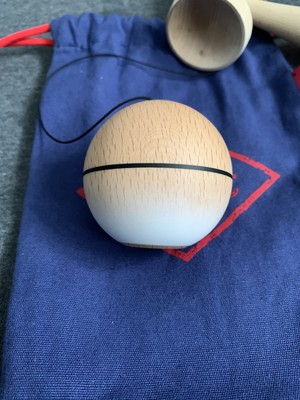KendamaISR White Moja Rhino Clear Beech Kendama Tama 77g - BRAND NEW