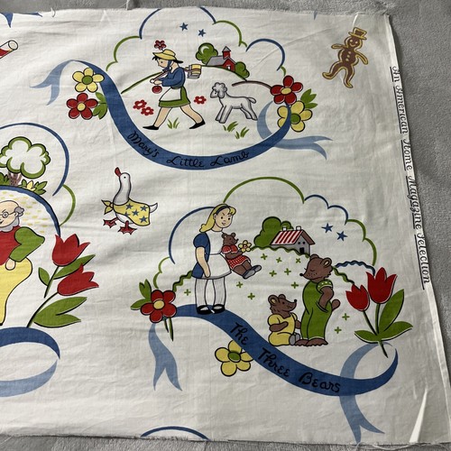 Vintage Waverly Storyteller Nursery Rhymes Cotton fabric Panel 36x 17 *READ* - Picture 4 of 20