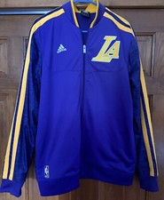 ADIDAS Front  Back logo LA LAKERS Warm Up Jacket Men  s L Purple