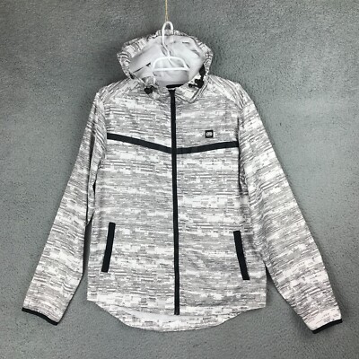 Ecko Unltd Mens Full Zip Long Sleeve Multicolor Windbreaker Jacket Hoodie Size S