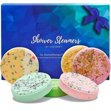 Aromatherapy Shower Steamers Blue Pk of 6 Shower Bombs w Essential Oil NEW