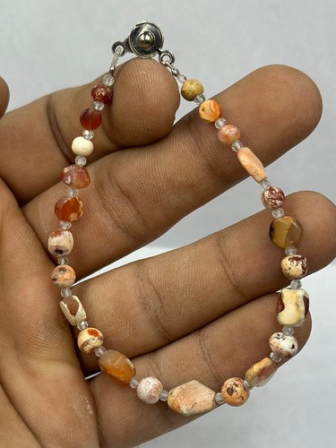 Antique Ancient near eastern old Agate bead 1000 years old bracelet rare unique - Picture 2 of 4