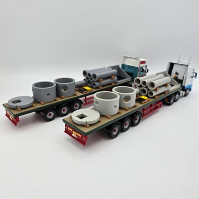 Maßstab 1:50 Fertigteilauslauf mit Rohren LKW-Ladung/Diorama ''verschiedene Farben''