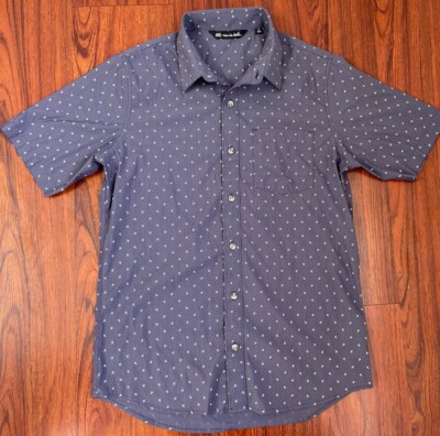 Travis Mathew Size Small Arrow Pattern Button Down Logo Short Sleeve