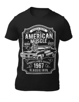 American Muscle Speed Shop Pennsylvania 1967 - Herren T-Shirt - Damen T Shirt