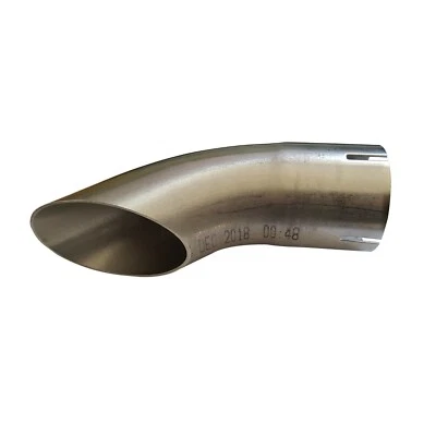 SMOOTHFLOW Curved Curl Down Exhaust Tail Pipe Trim Stainless Steel Curldown Tip 2.75" 70mm