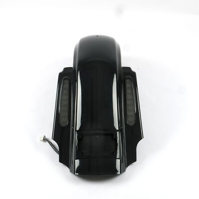 For CVO Dual Cut Stretched Rear Fender w LED+Wire Harness 2014 up Harley Touring
