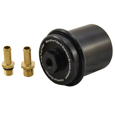 9mm Kraftstofffilter Benzin Filter Tuning Motorsport Schwarz Anschluss High Flow