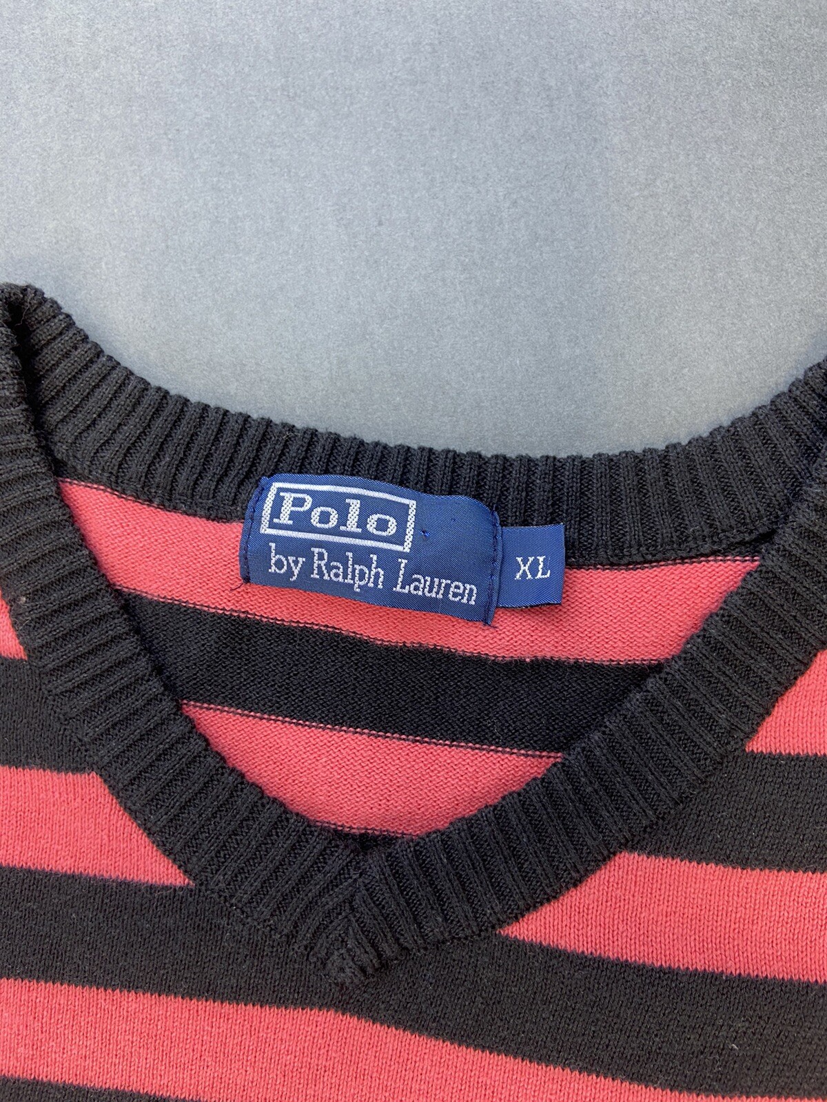 Polo Ralph Lauren Felpa a Righe Manica Lunga Doppio Pony Rugby Uomo Taglia XL