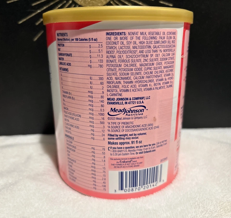 Fórmula para bebés en polvo Enfamil A.R., Reduce la regurgitación frecuente, lata de 12.9 oz Foto 2 de 3