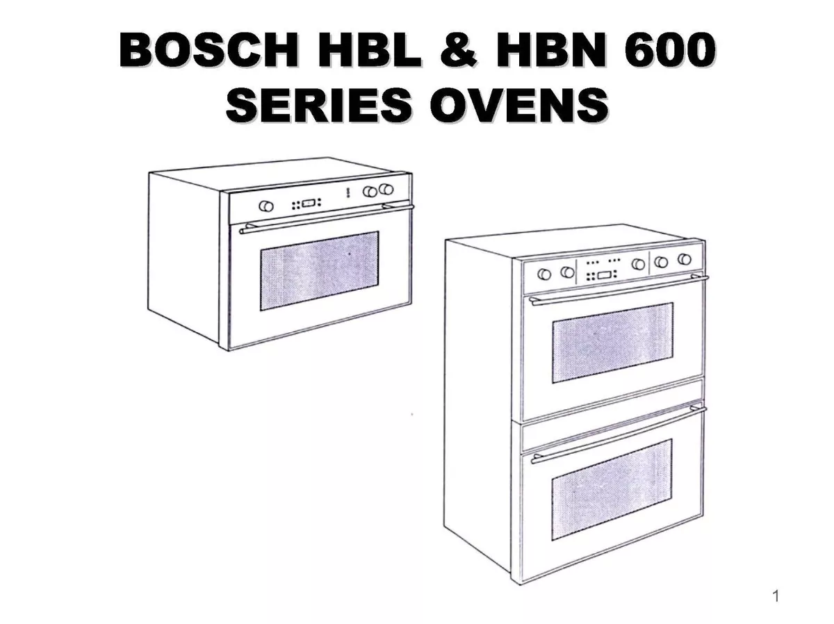 Repair Manual Bosch Ovens Cooktops