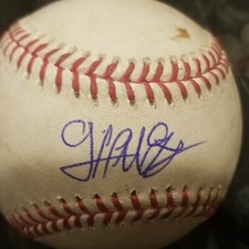 Griff mcgarry signed game used baseball autographed gu romlb ball authentic auto