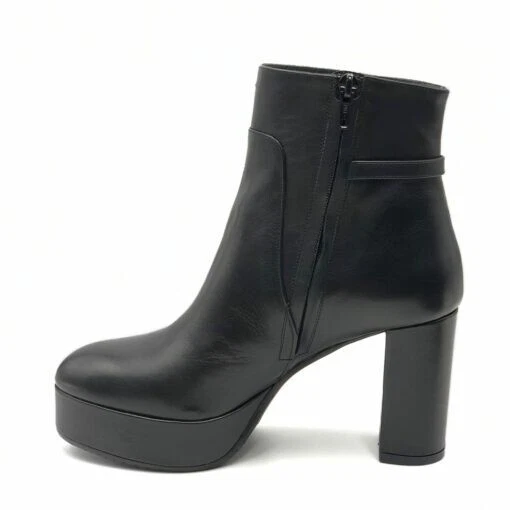 ALBANO - STIVALETTO DA DONNA IN PELLE CON TACCO ALTO E PLATEAU 2571 NERO - Imagen 3 de 3