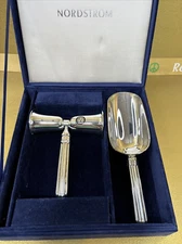 Godinger Silver Plated Bar Set Nordstrom Jigger & Ice Scoop in Box Wedding Party