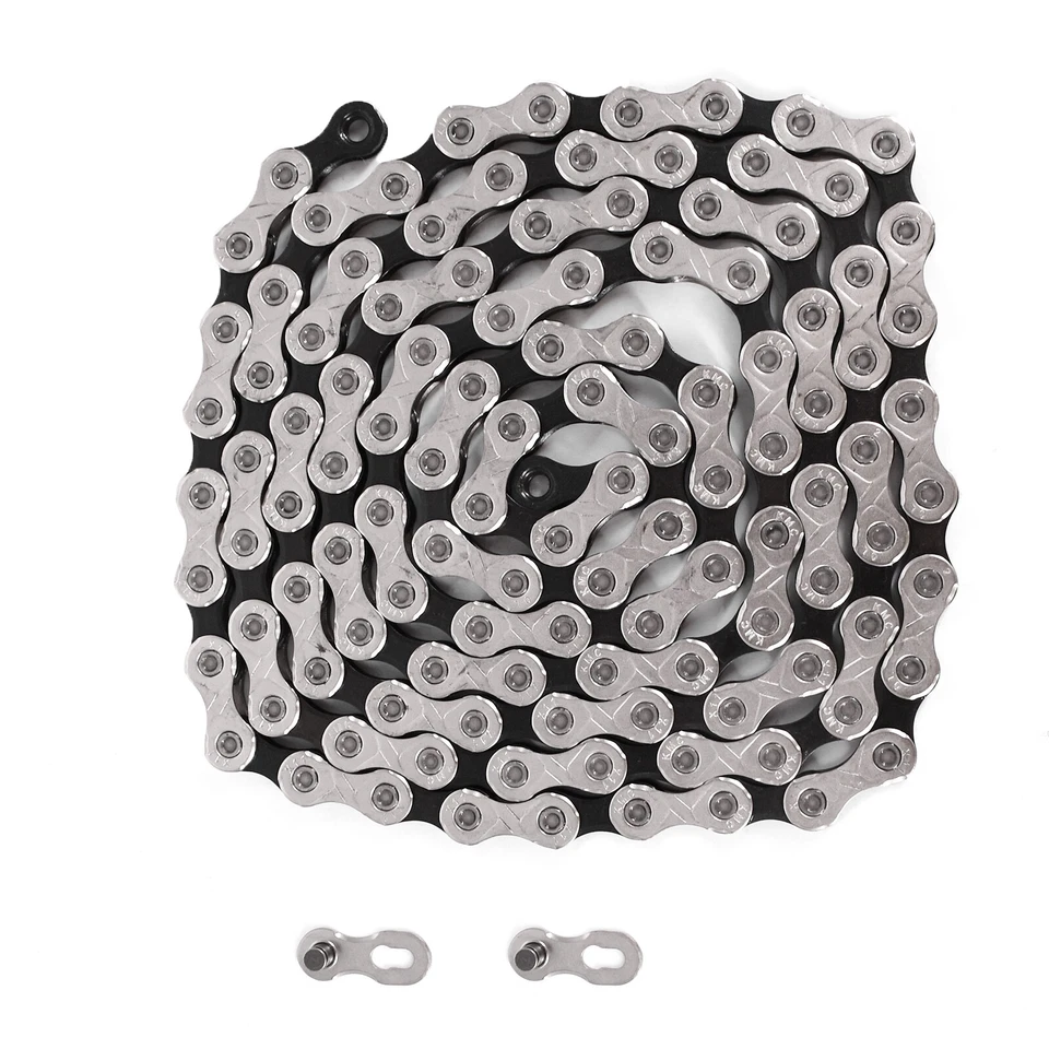 Cadena de bicicleta KMC X11 11 velocidades a prueba de estiramiento plateada/gris 118L para SRAM Shimano Foto 4 de 4