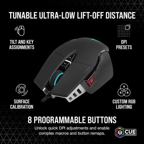Corsair M65 RGB ULTRA mouse Gaming Right-hand USB Type-A Optical 26000 DPI - Picture 9 of 10