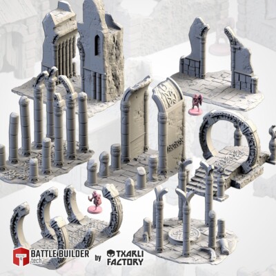 Ancient Civilisation City Ruins - Txarli RPG Gelände 28mm 32mm Wargames Landschaft