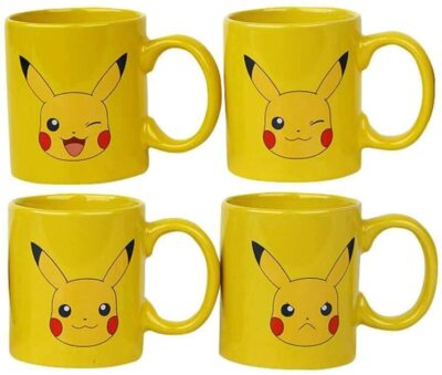 POKEMON PIKACHU SET OF 4 ESPRESSO MINI COFFEE MUGS MUG CUPS NEW IN