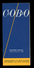 Chesapeake and Ohio Baltimore and Ohio Railways Passenger Timetable Jan 1969
