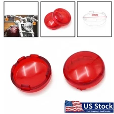 RED Turn signal RED Lens Cover Turn Light For Harley Sportster 883 Dyna Softail