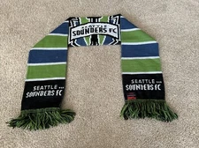 Seattle Sounders KIDS FC Scarf  w/Fringe Ruffneck Scarves.  Worn Twice
