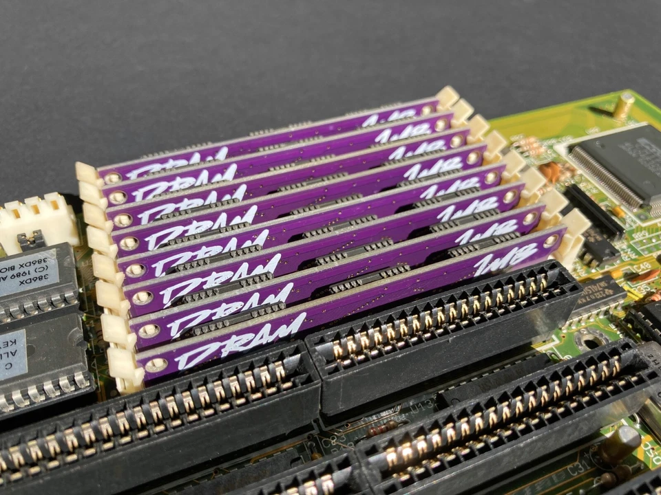 4pcs PurpleRAM new 4MB kit (4x1MB) 70ns parity 30pin SIMM low profile memory - Image 3 of 4