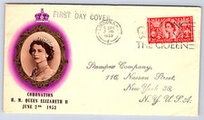 1953 Queen Elizabeth II Coronation First Day Cover CF66