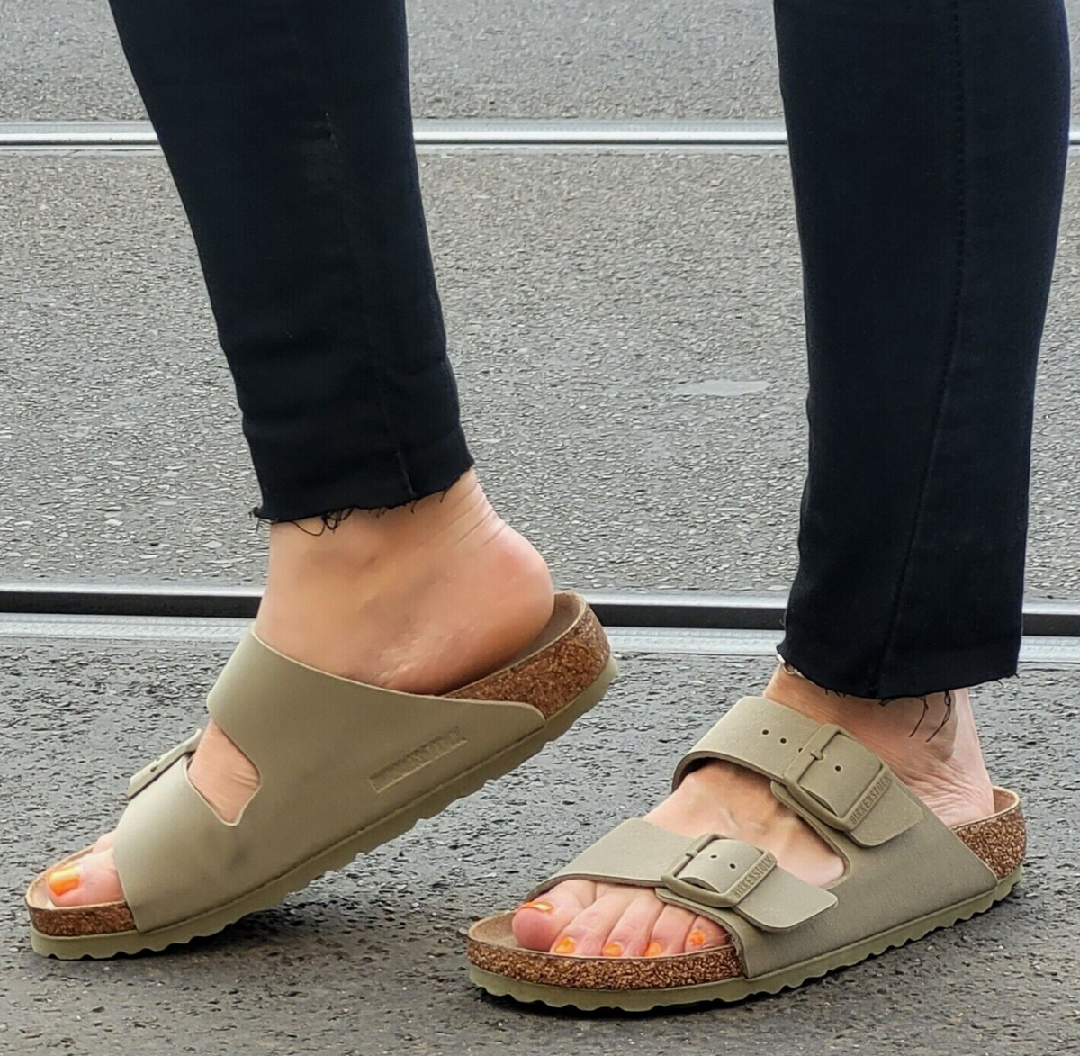 BIRKENSTOCK Arizona Faded Khaki 1027697 Birko Flor schmale