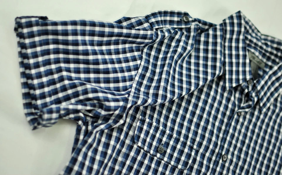 men's Spring Mercer casual short sleeve shirt size XXL blue check button front - Image 2 of 4